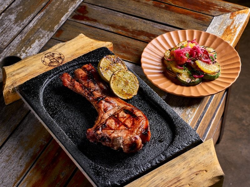 Tomahawk de cerdo